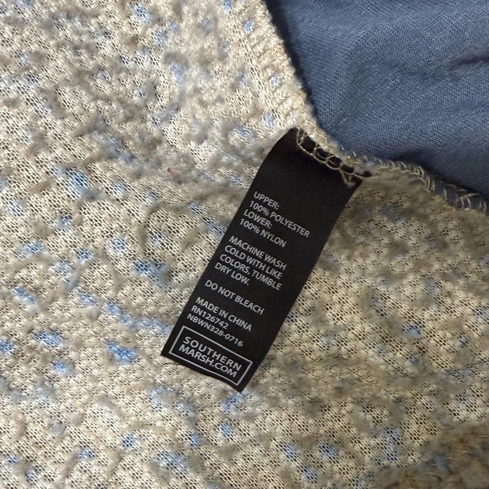 Southern Marsh Sherpa Jacket Full Zip Ridge Fleece Blue Gray Grey Men’s size S